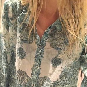 Calypso Jennica Paisley Blouse/Beach Coverup